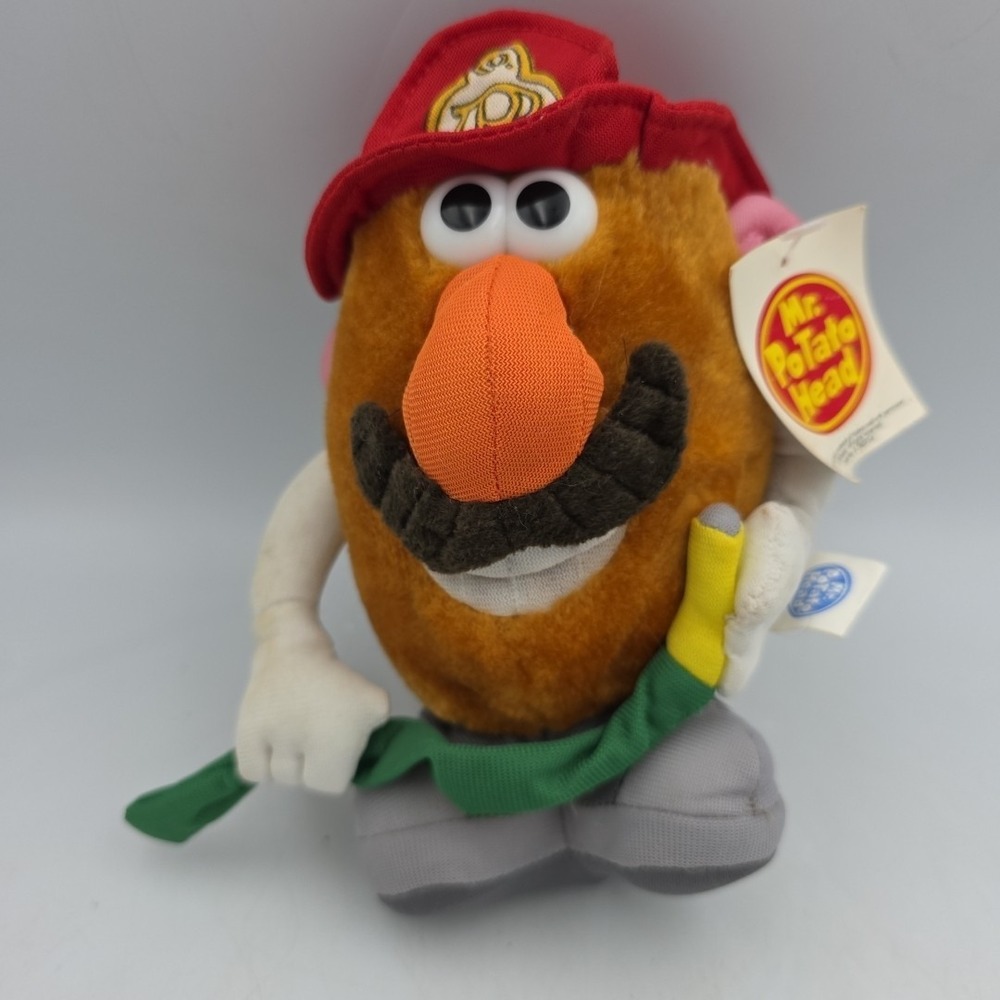 Vintage 1999 Hasbro Nanco Mr. Potato Head‎ Firefighter Plush Toy Story RARE